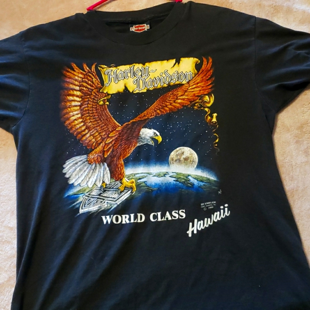 Black harley davidson shirt from hawaii